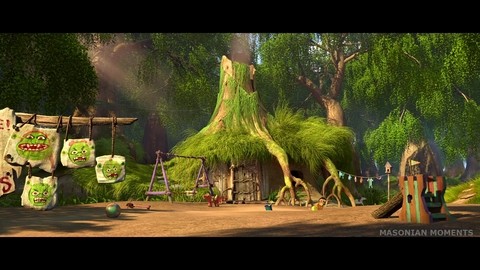Момент из начала мультфильма Шрек навсегда (2010)
