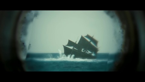 Дейви Джонс просит открыть сундук. Джеймс Норрингтон приносит сердце Дейви Джонса лорду Беккету. HD