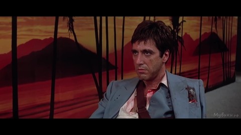 Тони убивает босса и копа — Лицо со шрамом (фильм 1983) Сцена 5/10