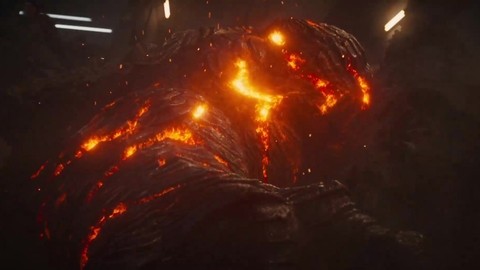 Появление огненного монстра и его убийство