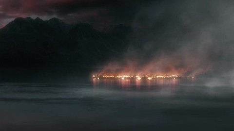 Бильбо и гномы заметили смерть Смауга. HD