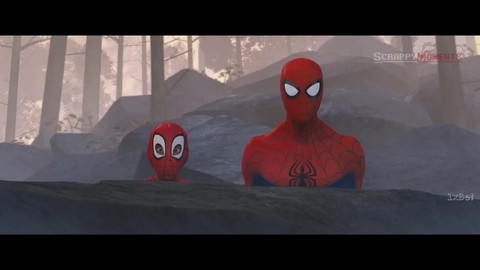 Майлз Моралес и Питер Паркер.